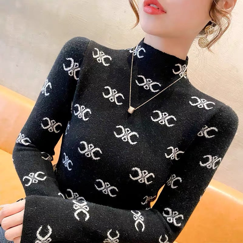 【Tops】2色展開フェミニンニット Z7744