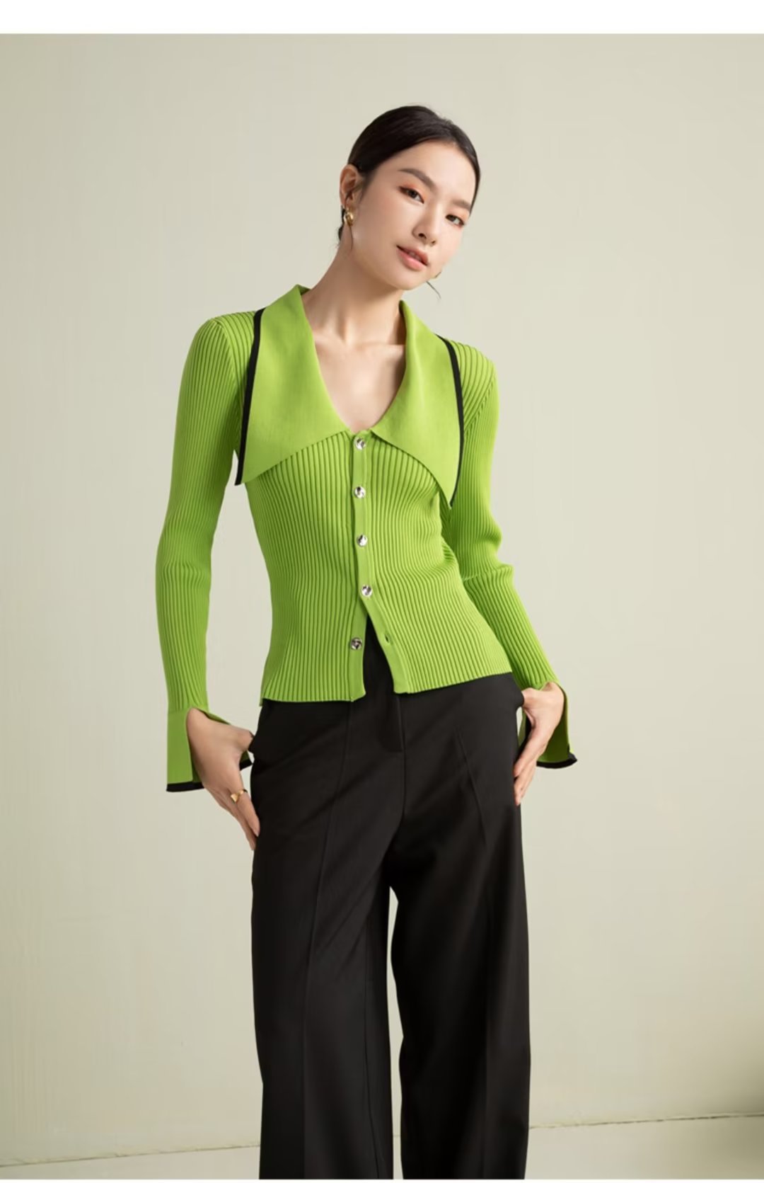 【Tops】オフィス通勤ニット W13734