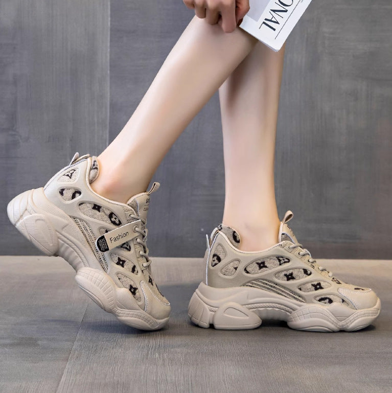 【Shoes】春秋厚底スニーカー W14599