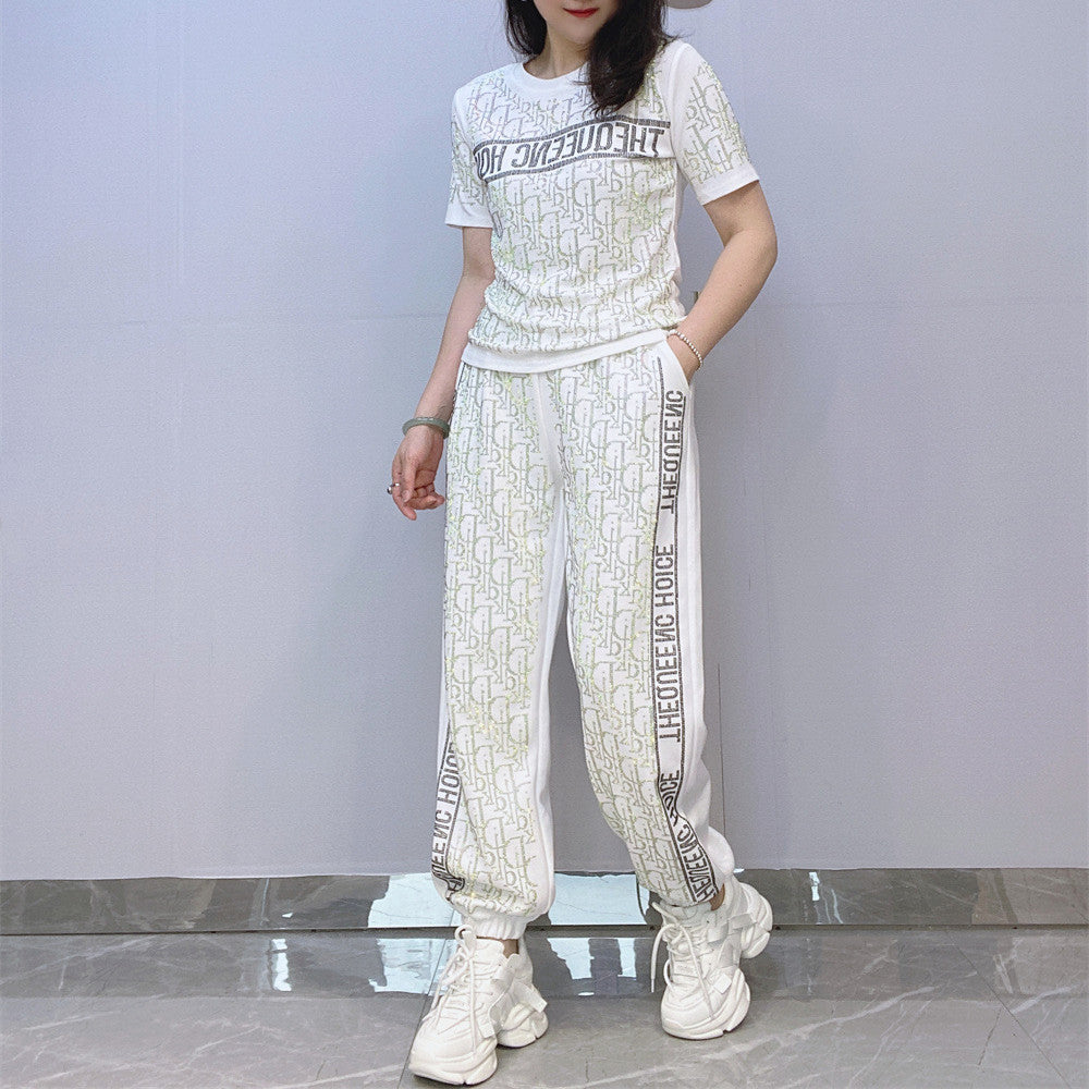 【Set】セットアップ Tシャツ + パンツ W13178