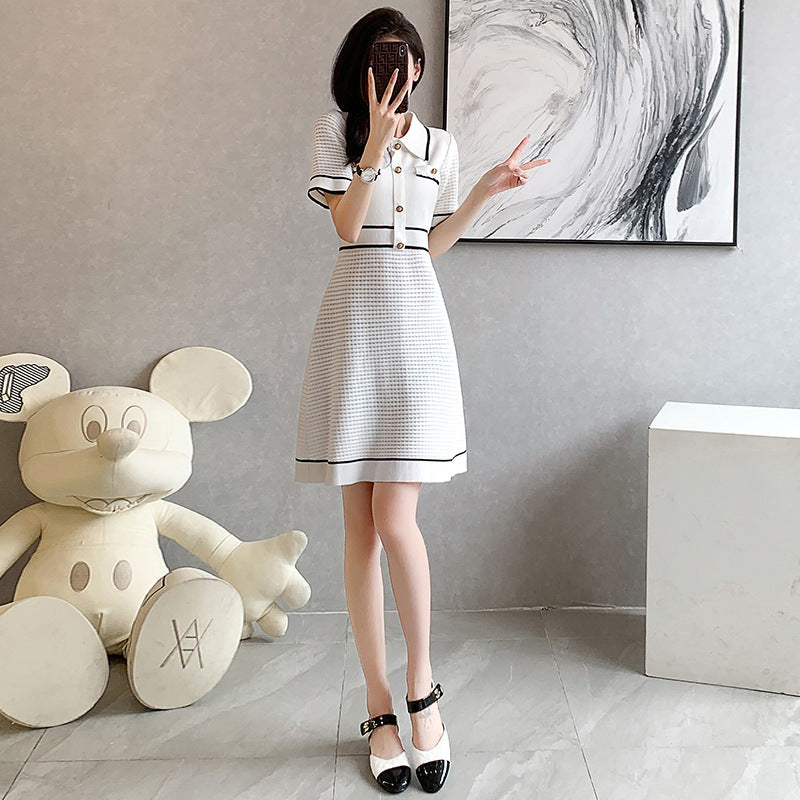 【Dress】POLOネックワンピース W11505