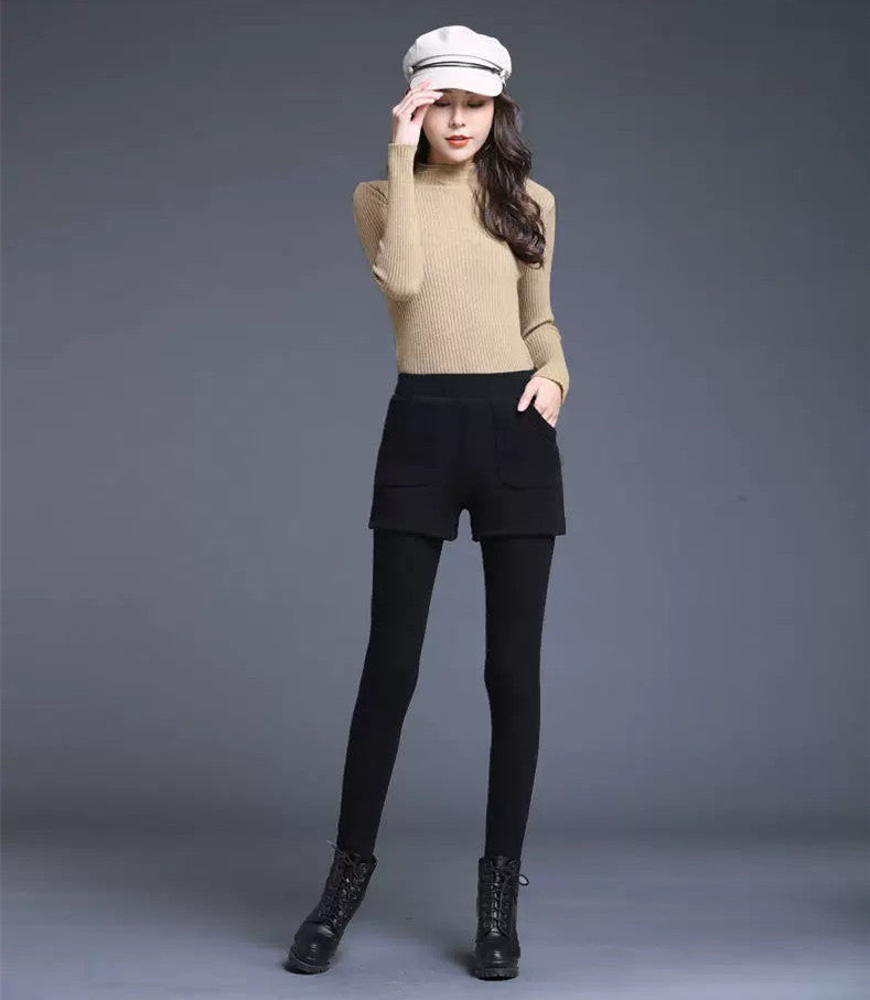 【Bottoms】新入荷~フェイクレイヤードガウチョパンツ W10204