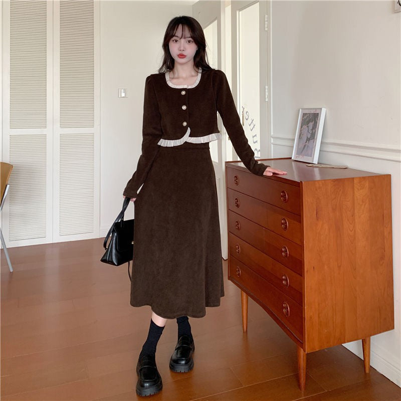 【Set】ジャケット+スカート 2点セット Z8198