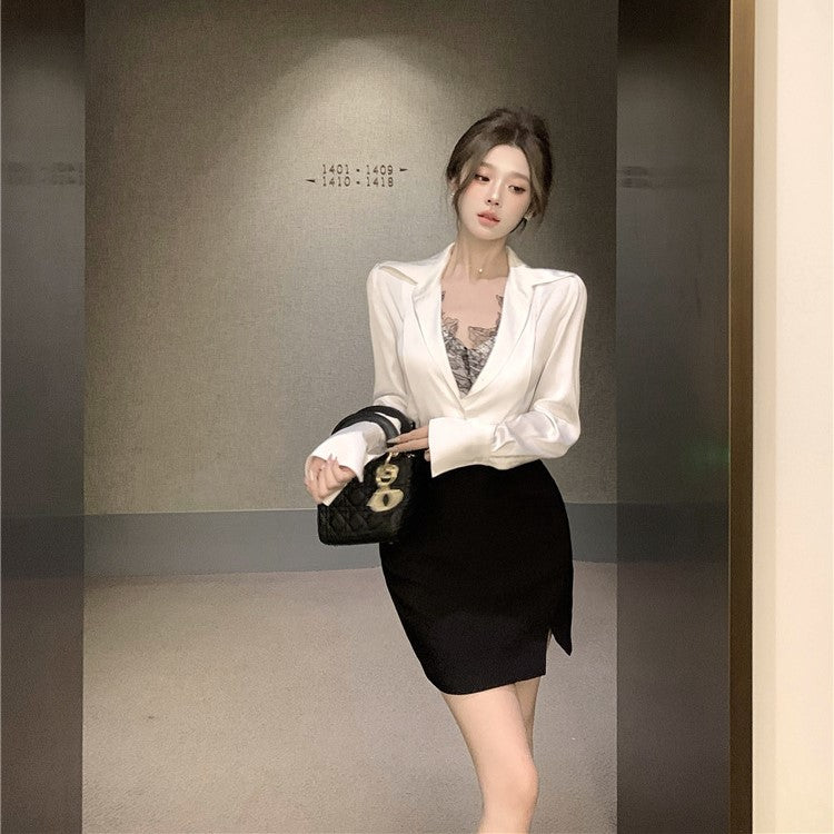 【Set】シャツ+スカート フェミニンセット Z8225