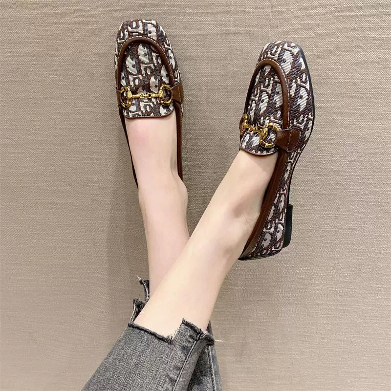 【Shoes】2色展開フラットシューズ W10041