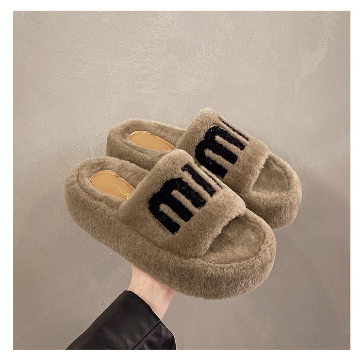 【Shoes】ファッションファースリッパ W13370
