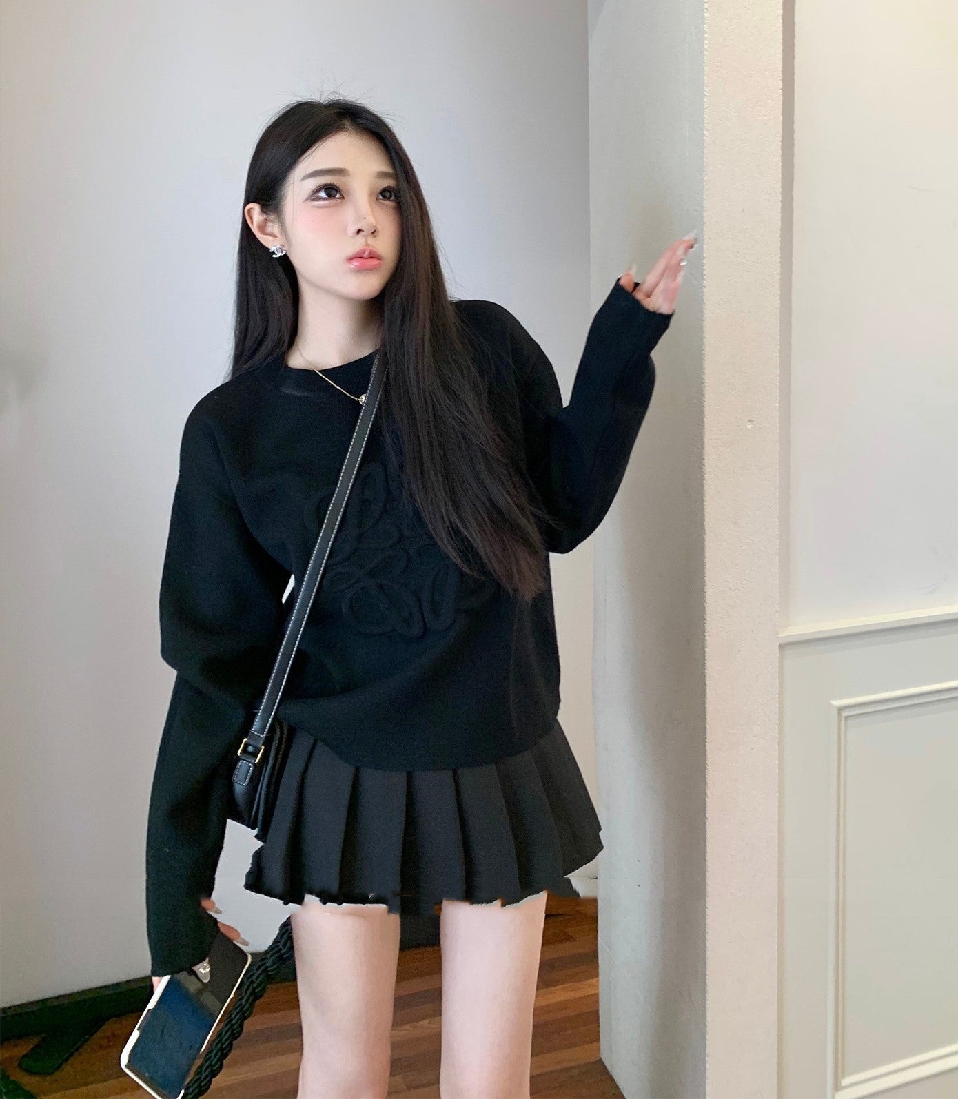 【Tops】2色展開カジュアルニット W12430
