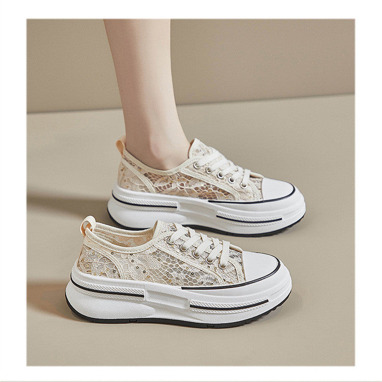 【Shoes】メッシュ厚底スニーカー W11256