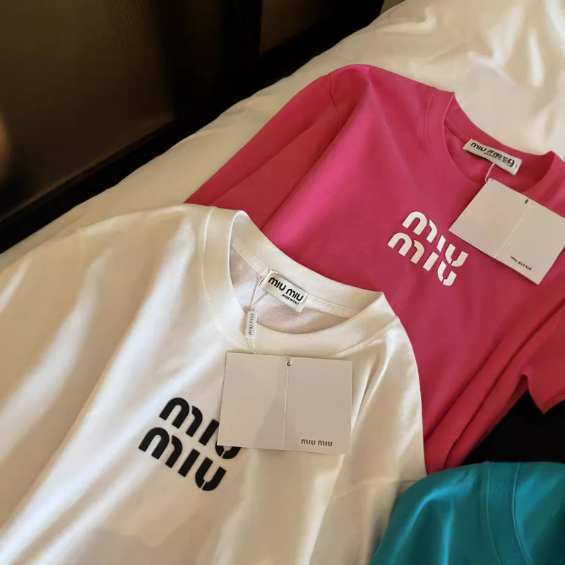 【Tops】ラウンドネックTシャツ T01547