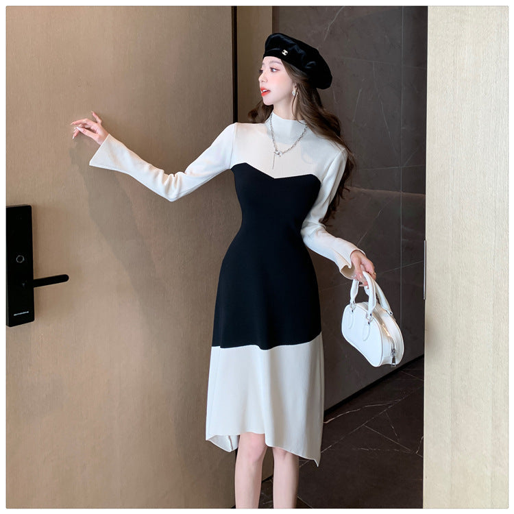 【Dress】新作アイテム~切り替えデザインニットワンピース W9571