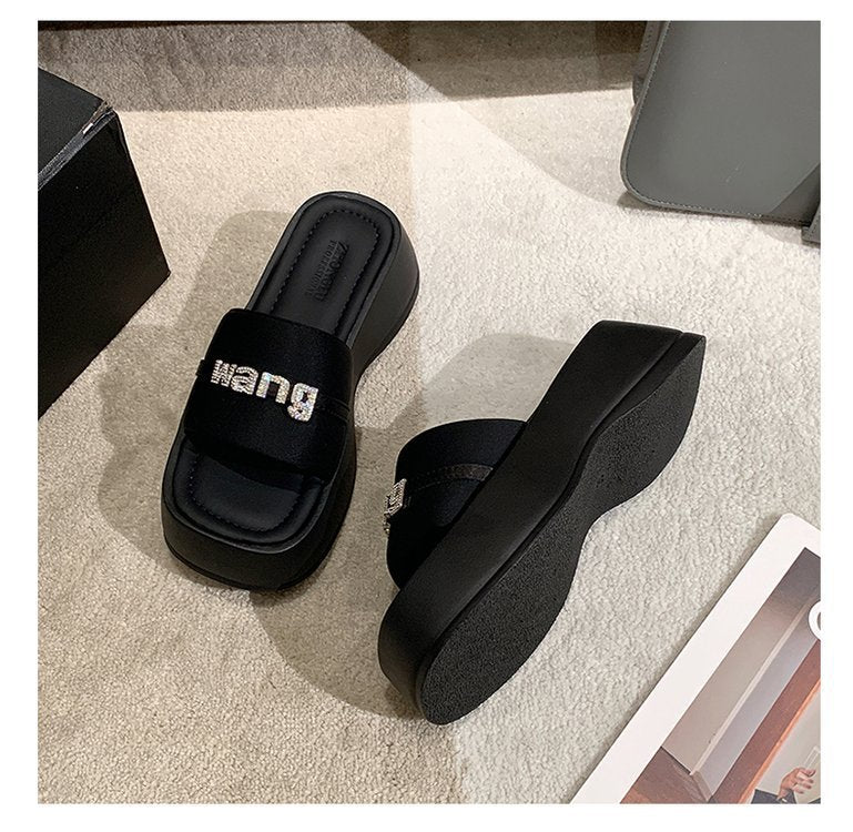 【Shoes】厚底スリッパ W12361