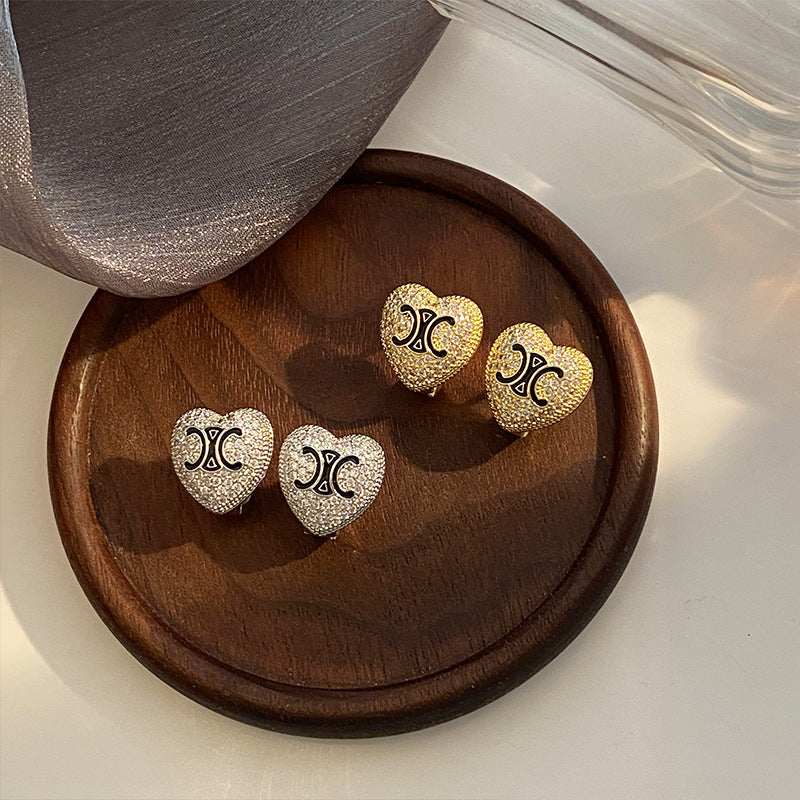 【雑貨】ハートピアス2色 Z8391