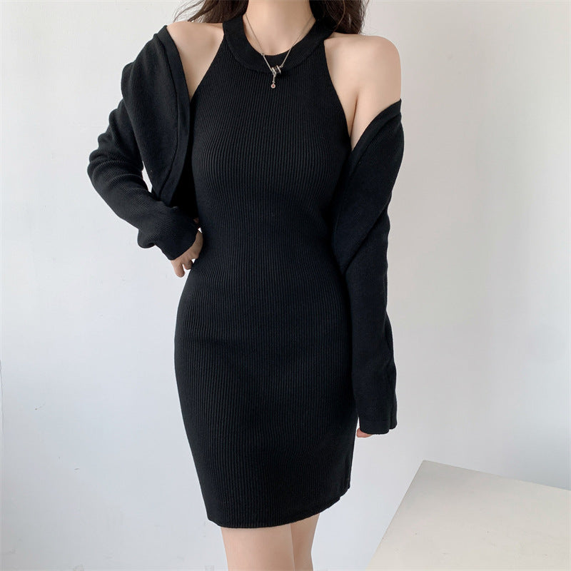 【Set】ニットセット ボレロ+ワンピース W8347