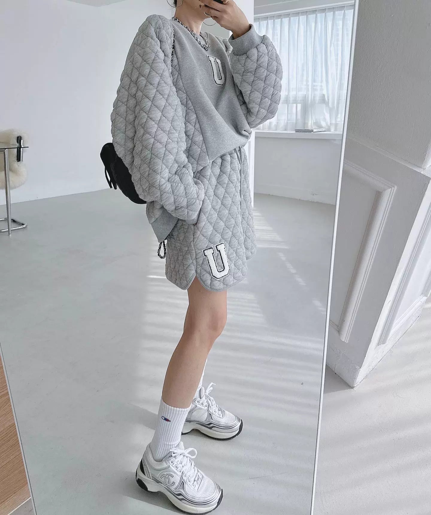 【Set】2点セット トレーナー+ショートパンツ W9824