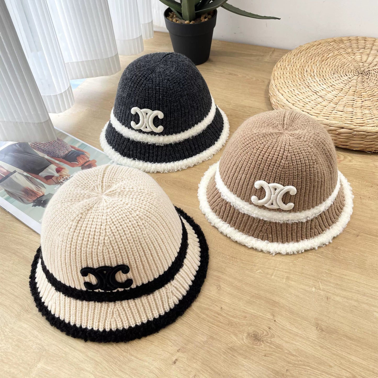 【雑貨】4色展開~配色サファリハット W9888