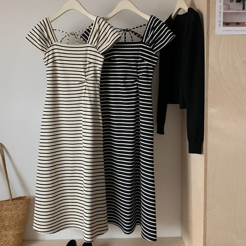 【Dress】ボーダー柄ワンピース W12705