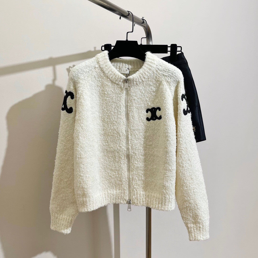【Outer】ロゴ刺繍カーディガン Z-6475