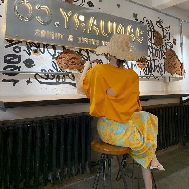 【Set】Tシャツ+スカートセット W11822