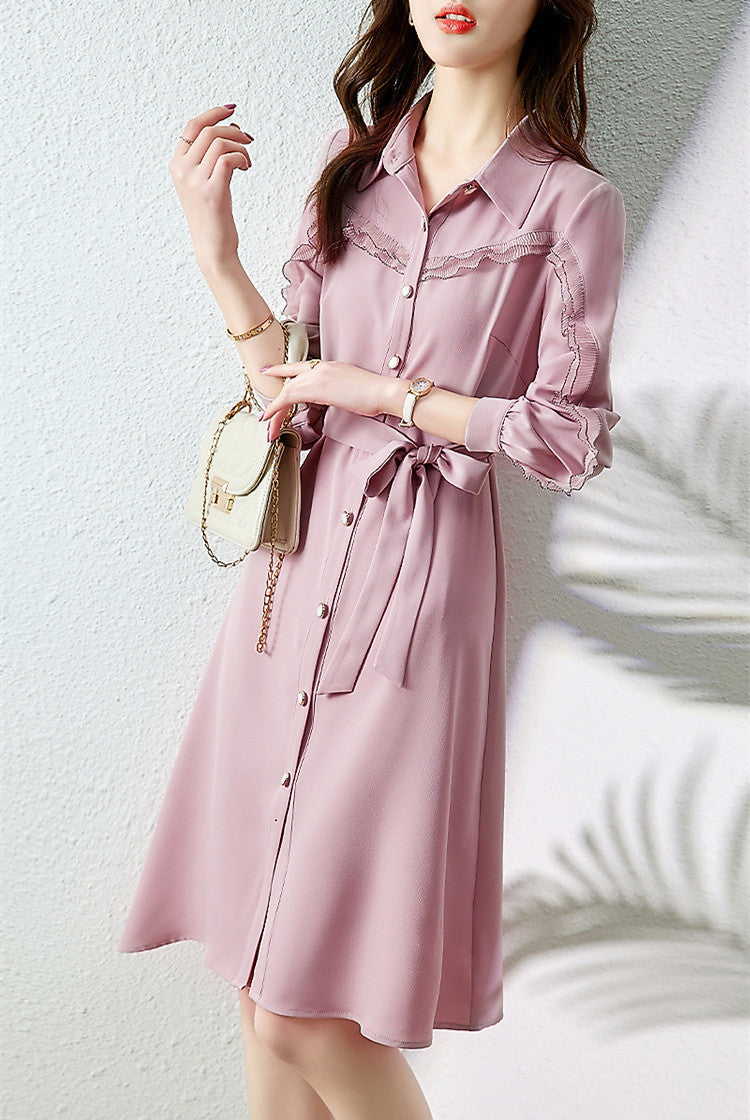 【Dress】シャツワンピース新入荷 W8363