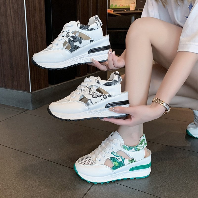 【Shoes】透かし彫りスニーカー W11547