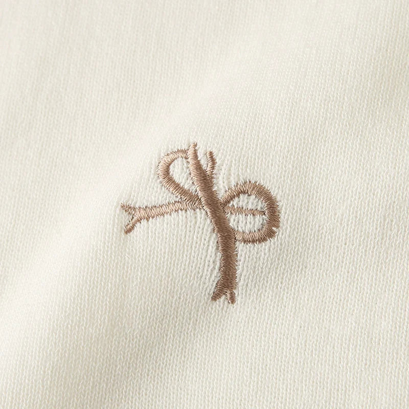 【Dress】合わせやすい~フェミニン半袖刺繍ニットワンピース W7260