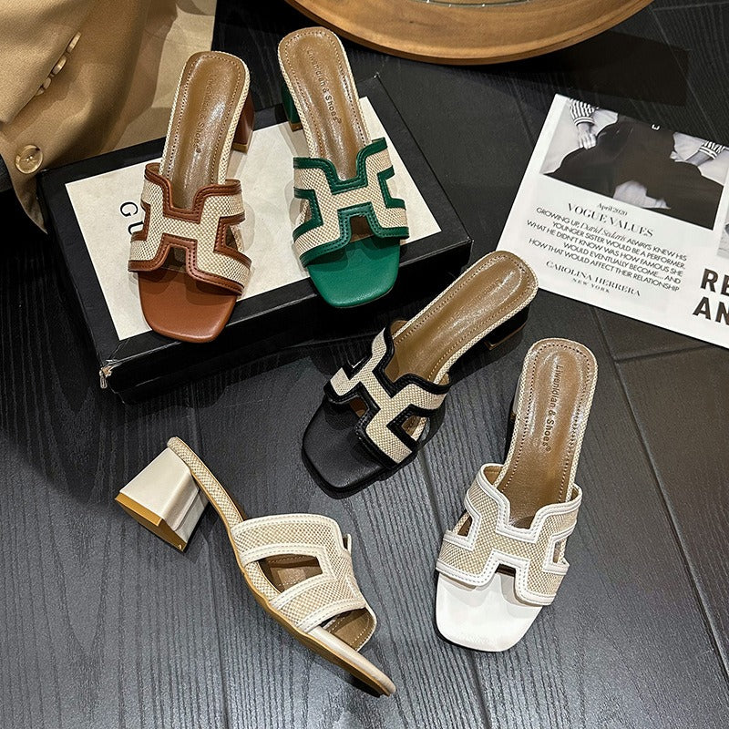 【Shoes】5色展開夏スリッパ W12366