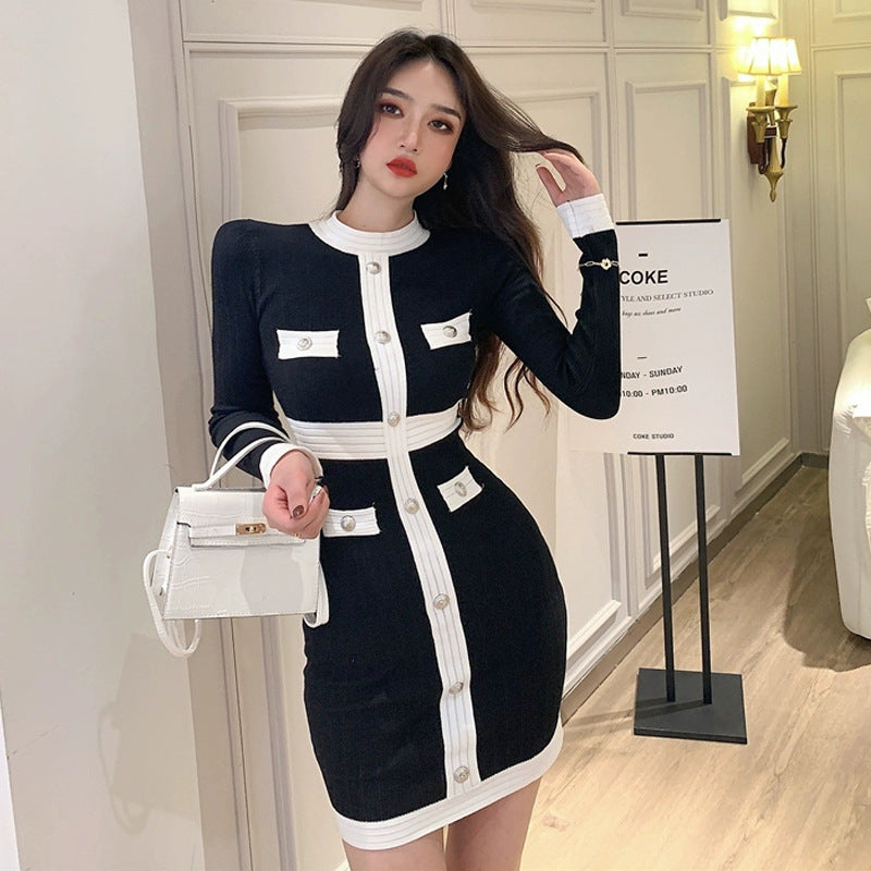 【Dress】フレンチニットワンピース Z7565