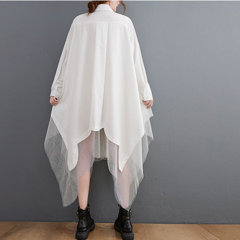【Dress】2色展開シャツワンピース Z7832