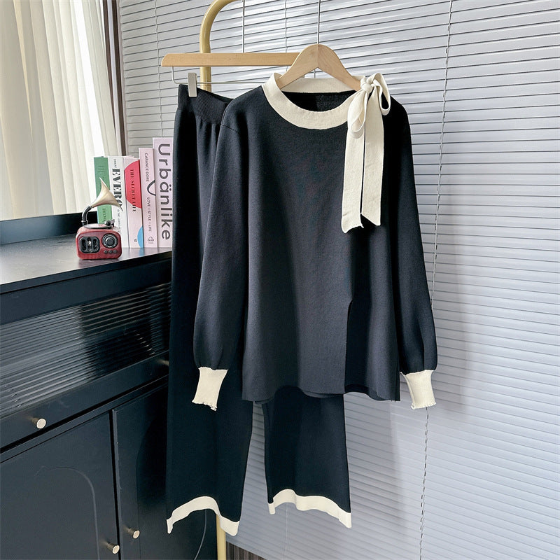 【Set】トップス+パンツ ニットセット Z7725
