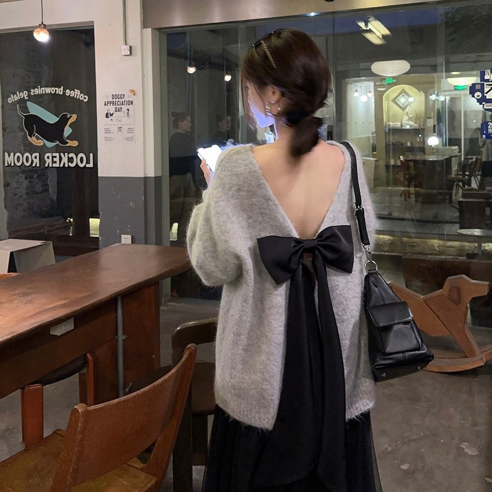 【Tops】バックリボン可愛いニット Z7928