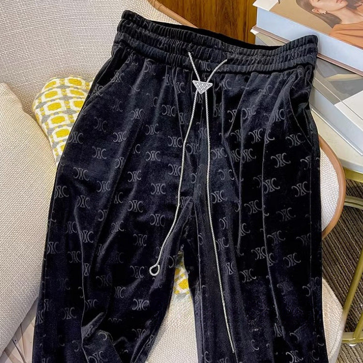 【Bottoms】人気ベルベットパンツ Z7628