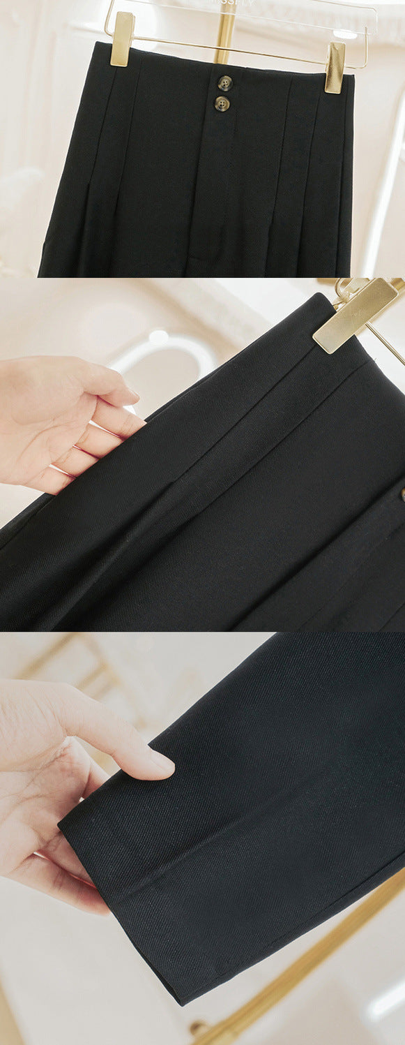 【Bottoms】ハイウエスト着瘦せパンツ W11524