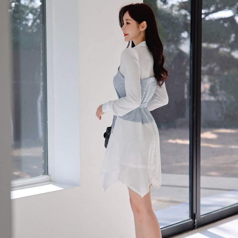 【Dress】切り替えデザインワンピース W11188