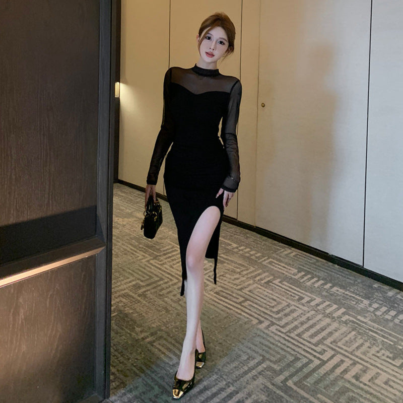【Dress】チュール切替ワンピース Z8167
