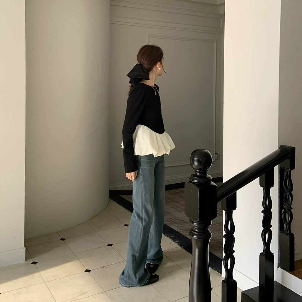 【Tops】フリル切り替えデザインブラウス W9625