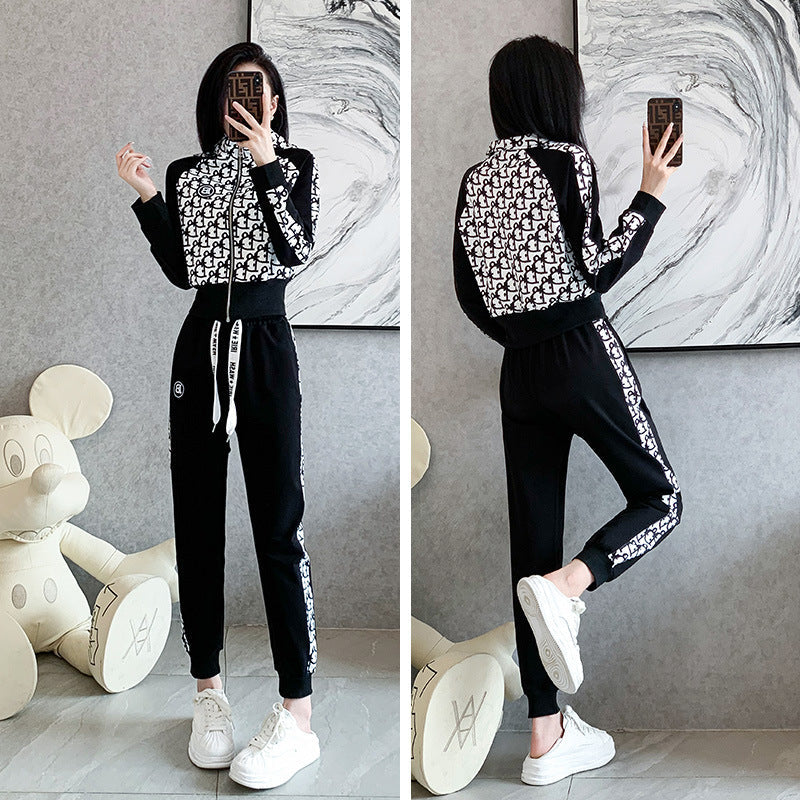 【Set】英文字2点セット ジャケット + パンツ  Z-6452