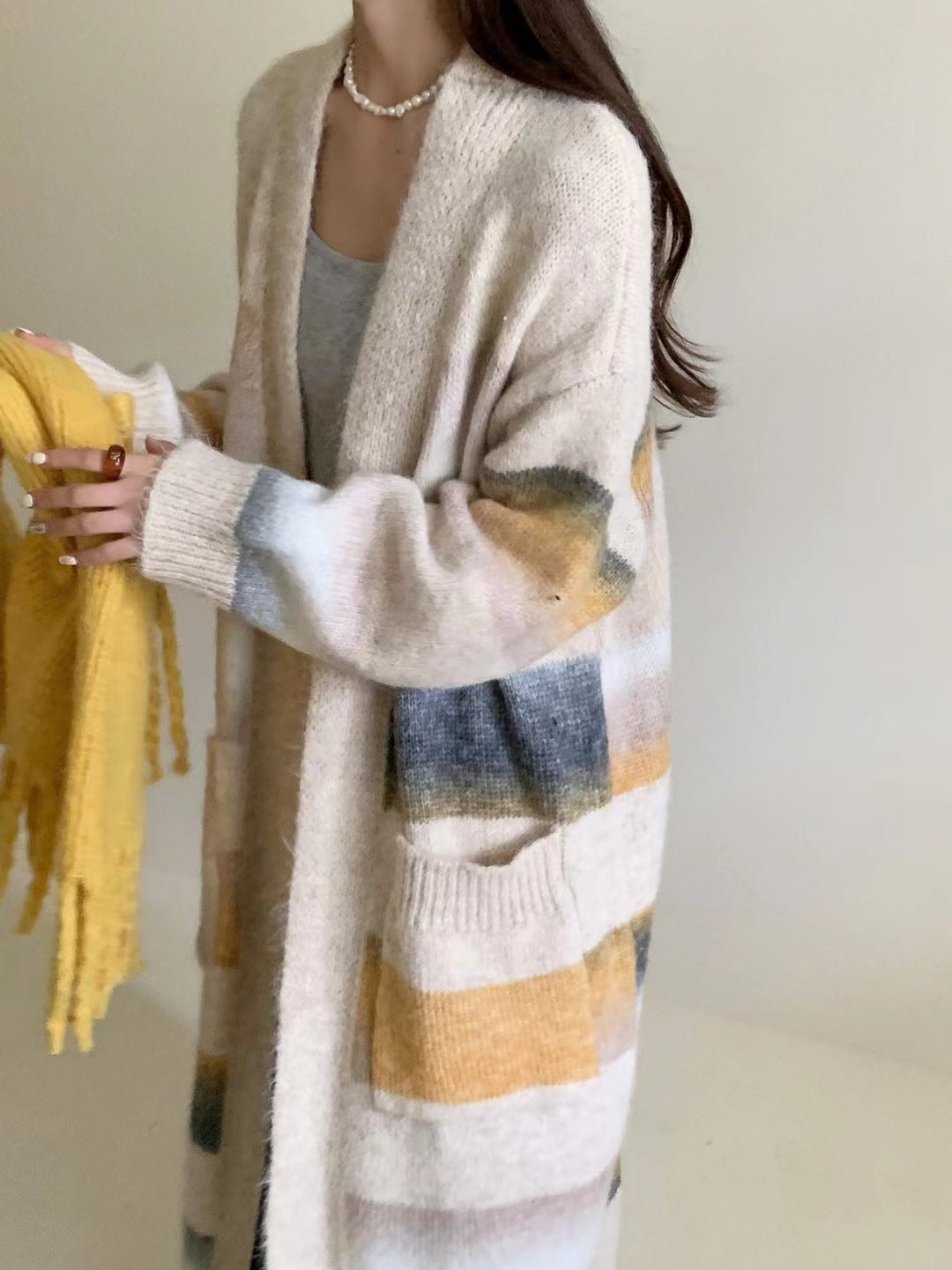 【Outer】ロング丈カーディガン W13719