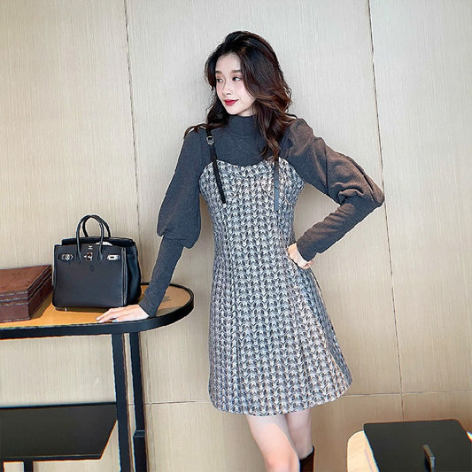 【Set】ニット+キャミワンピース2点セット W14740