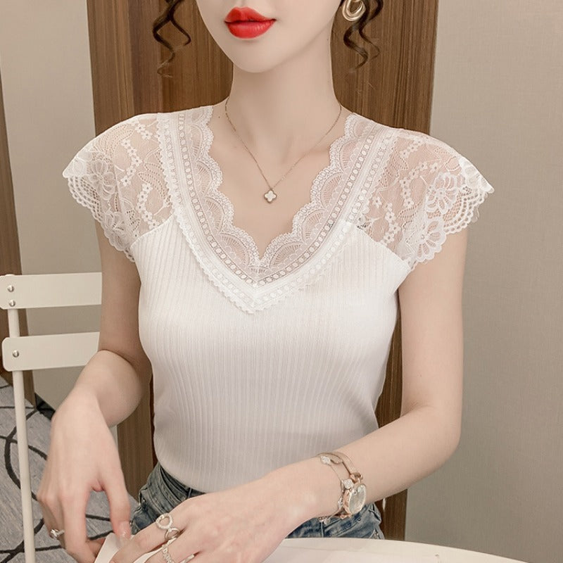 【Tops】レース切り替えタンクトップ W11613