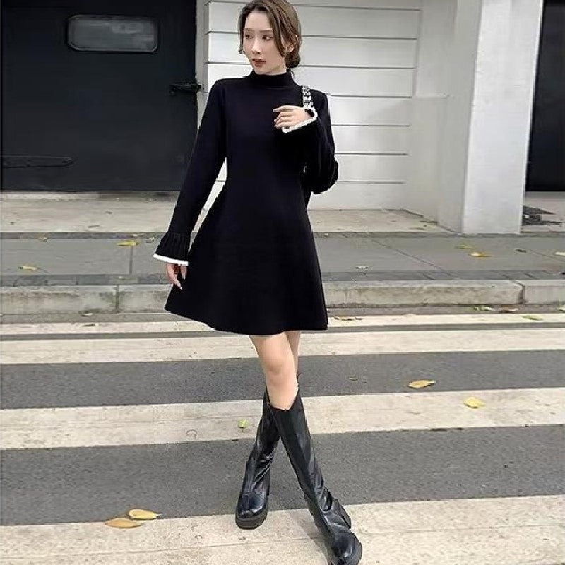 【Dress】低身長すすめ配色ワンピース Z7751