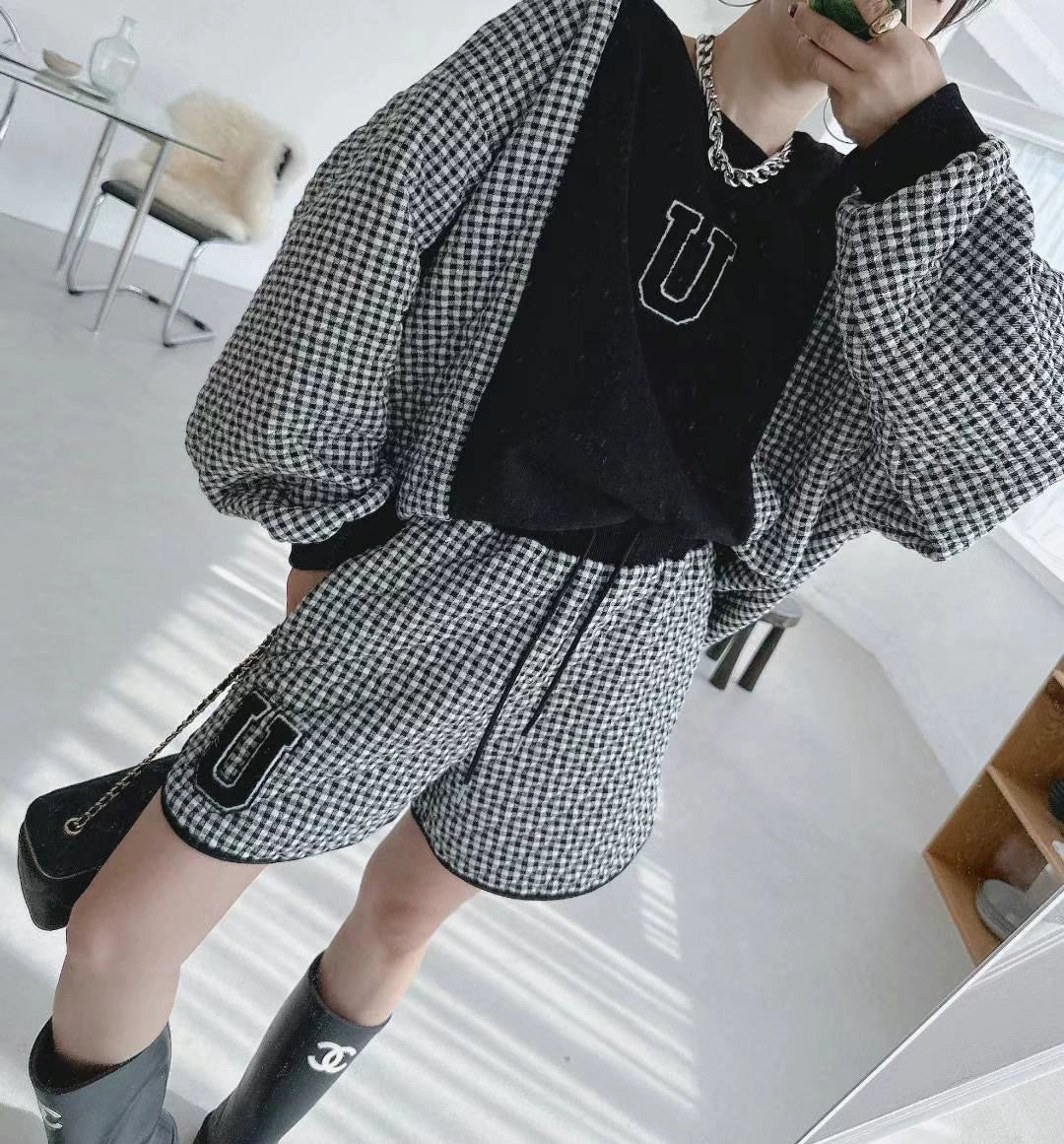 【Set】2点セット トレーナー+ショートパンツ W9824