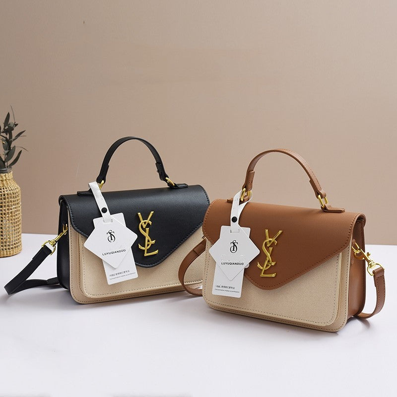 【雑貨】2色展開配色バッグ W14534