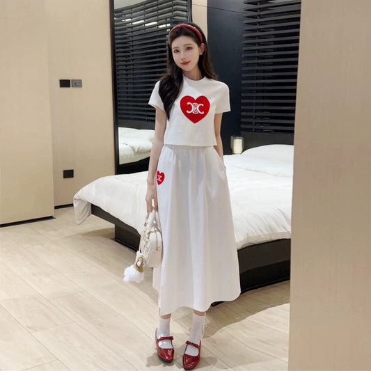 【Set】セットアップ Tシャツ + スカート W10979