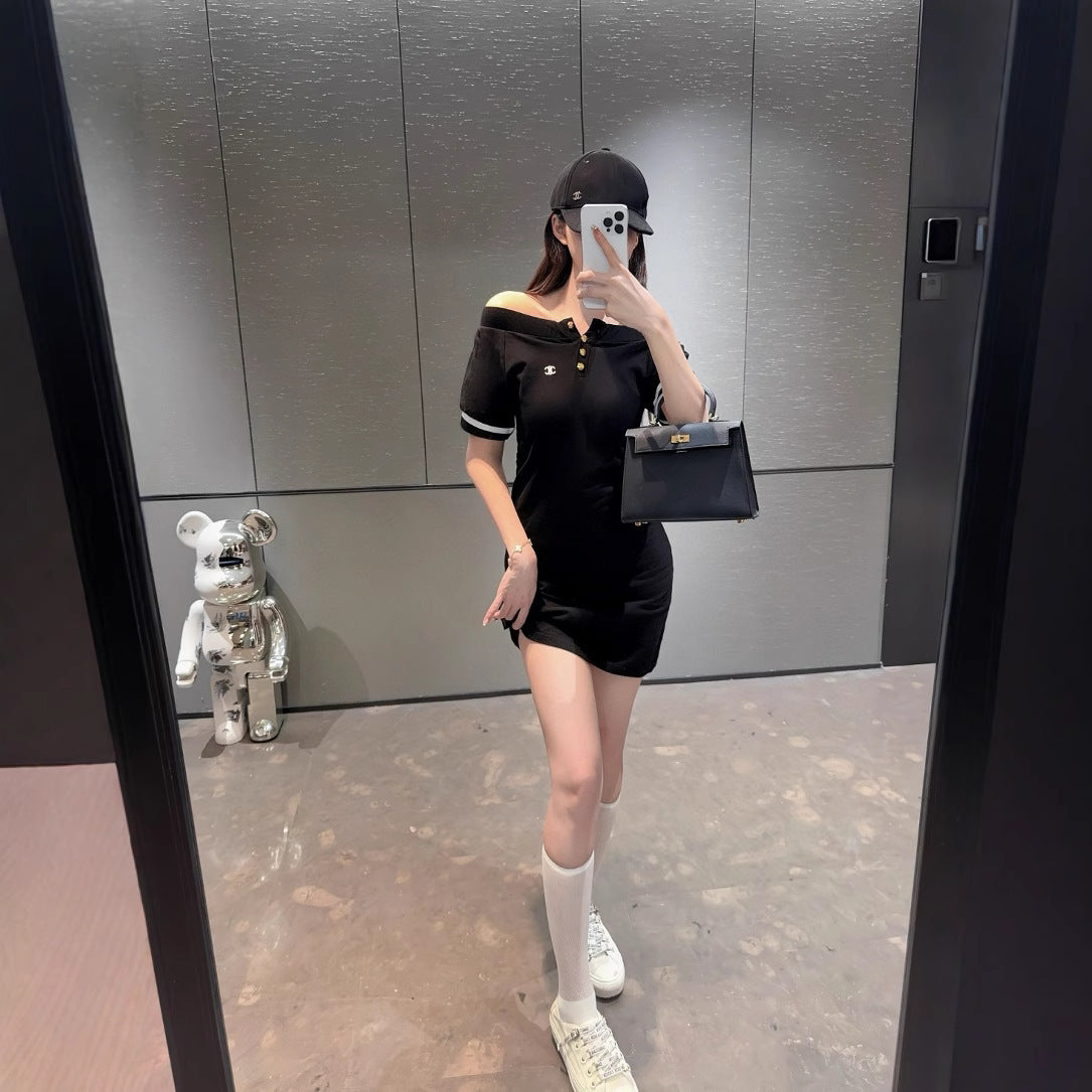 【Dress】オフショルダードレス T01621