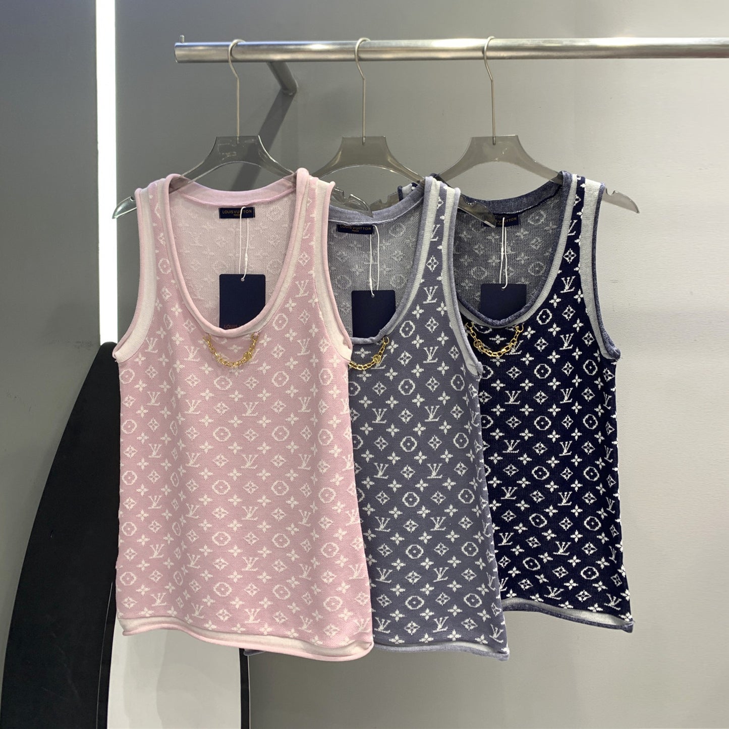 【Tops】ジャカードタンクトップ W12515