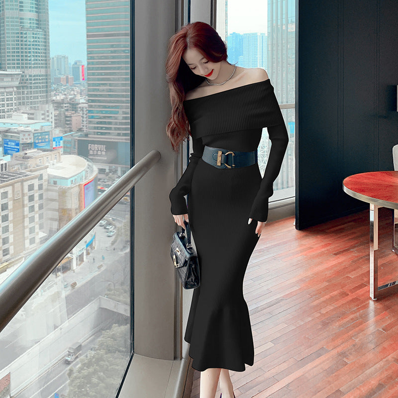 【Dress】ワンショルダーワンピース2色 Z8078