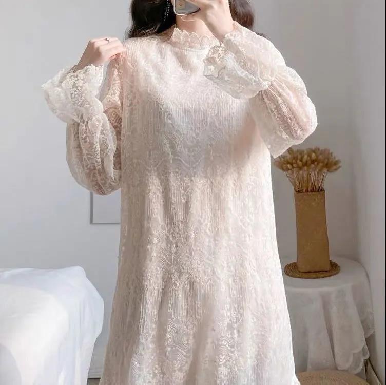 【Dress】透け感フェミニンレースワンピース Z6783