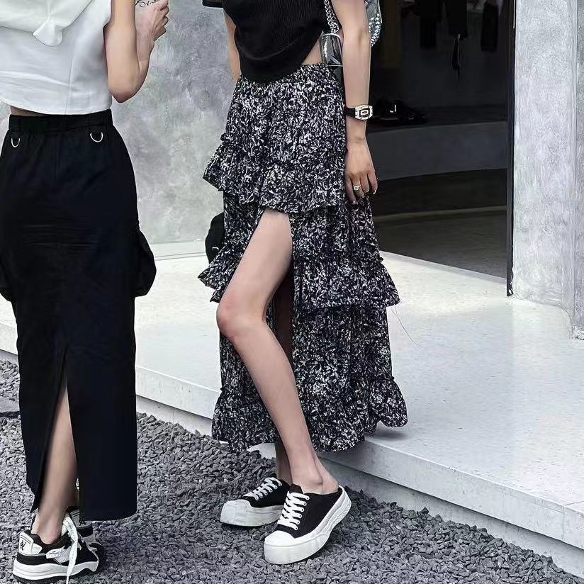 【Bottoms】スリット入りスカート W11525