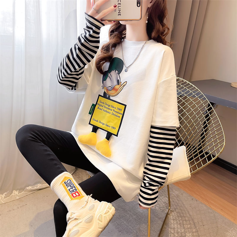 【Tops】フェイクレイヤードパーカー Z7682