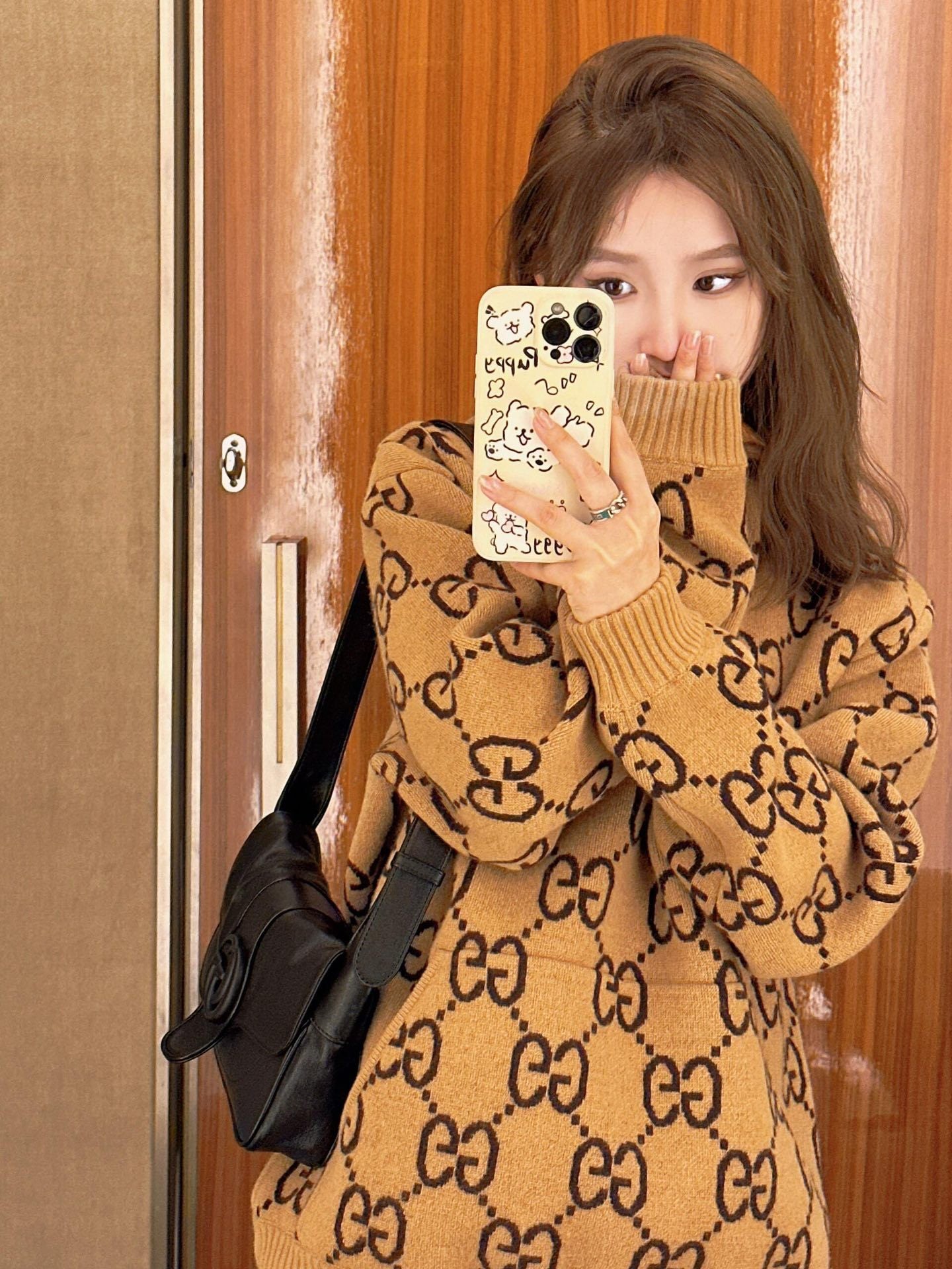 【Tops】フーディーニットセーター W14421